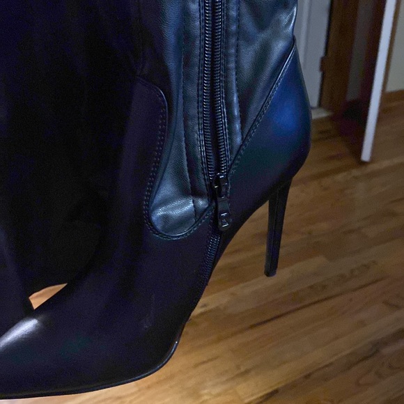 Black thigh high heel boots size 10 - Picture 5 of 6